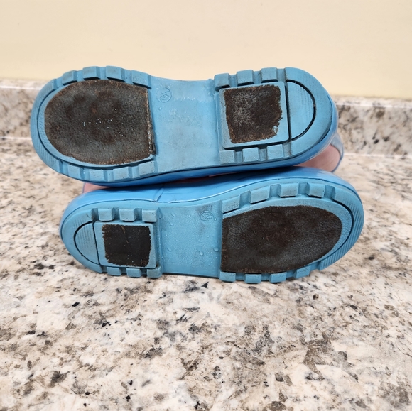 Disney Girls Frozen Anna Elsa Rainboots Flat Heel Rain Boots Size 13/1 - Picture 9 of 9